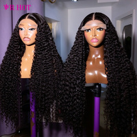 Perruques en cheveux humains vierges bruts à ondulations profondes, Lace Front HD 5x5 9x6 13X4, sans colle, style brésilien, pour femmes noires