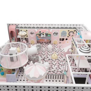 ¡Oferta de Fábrica! Novedoso Parque Infantil Temático Macaron con Tobogán, Carrusel y Piscina de Bolas para Niños - Product Image 4