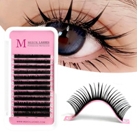 Cils effet mouillé viraux TikTok |   Cils faux brillants et pointus |   Maquillage Y2K, cils en bande haute brillance