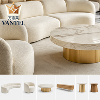 Ensemble de meubles de salon sur mesure Vantel, canapé moderne de luxe, table basse pour projet résidentiel haut de gamme