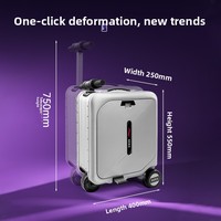 BEKE Bagage de Voyage Trottinette Électrique Intelligente 20 Pouces, Moderne avec Télécommande Automatique, Connectivité Bluetooth et Roues Pivotantes PC
