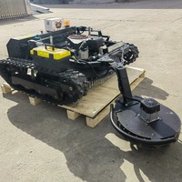 Nouvelle arrivée : Tondeuse à gazon télécommandée sur chenilles, moteur essence 4 temps, autopropulsée, largeur de coupe 800 mm