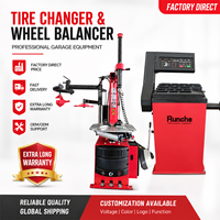 Machine combinée de changement et d'équilibrage de pneus certifiée CE, avec moteur 220V 1,1kW, diamètre de roue max. 1200 mm
