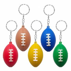 Logo Pu Foam Keychain <b>Mini</b> Rugby Ball Stress Reliever <b>Keyring</b> Custom Color Promotional Gifts - Product Image 3