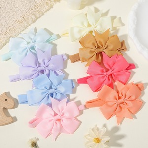 4PC Child Bow <strong>Headband</strong> for Girls Grosgrain Pink Ribbon <strong>Baby</strong> Accessory - Product Image 1