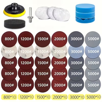 Kit de polissage abrasif 69 pièces pour la restauration des phares 800-5000 #   10 pièces chacune pour emballage en bois à graines mélangées