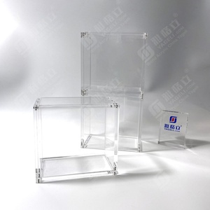 Manufacturer Design Custom Transparent Stackable Clear Display <b>Box</b> <b>Strong</b> Magnetic Acrylic Protector ETB Case - Product Image 2