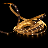 Lampu Strip LED 12V 2835 60LED/m 8mm 3000K Putih Hangat IP20 Remote Control Dapat Diredupkan untuk Pencahayaan Kabinet Dalam Ruangan