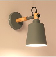 Lampu Dinding Kamar Tidur Nordik Macaron Induksi Kreatif Lampu Dinding Latar Belakang Restoran untuk Tangga Lorong