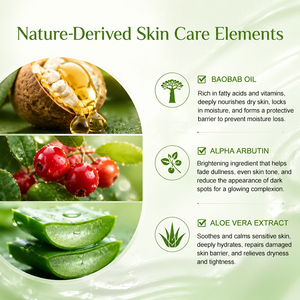JINSME - Crema Facial Hidratante e Iluminadora de Marca Privada, 100 g, con Aceite de Baobab y Alfa Arbutina, Precio al por Mayor OEM/ODM - Product Image 3