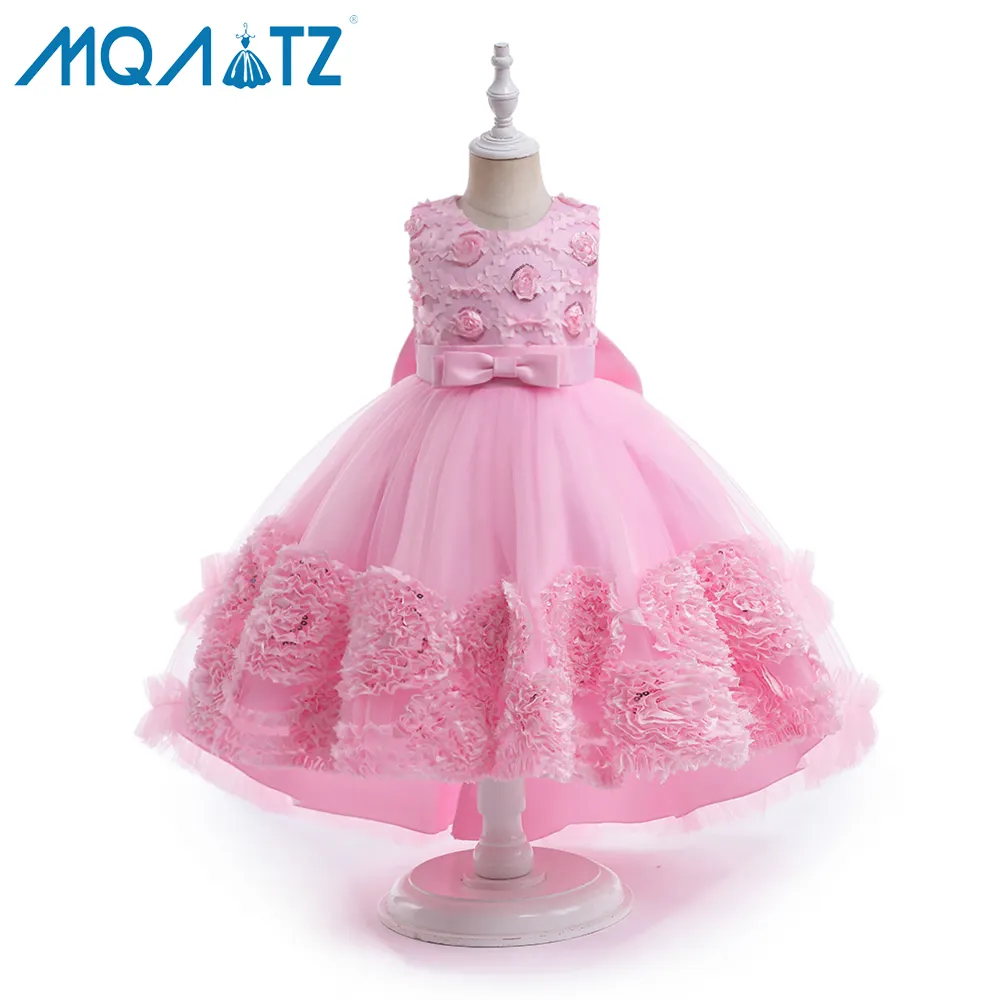 MQATZ Wholesale Ready Made Long Dress For Kids Children Party Wears Girl Gowns T5521
