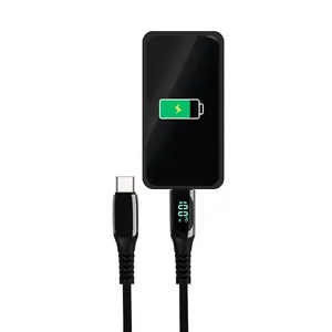 USB C至USB C电缆 (100W/5A)，带LED显示屏的3.3ft C型至C型电缆，USB C充电器电缆PD快速充电线