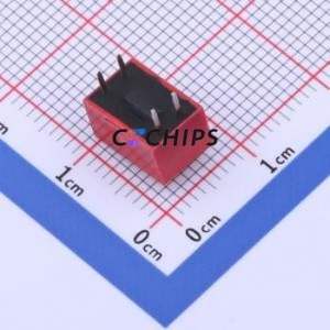 KH-BM2.54-2P DIP Switch Through hole Component (THT) Switch Flat Toggle, Raised Type 2 PC Pin 2.54mm - Product Image 2