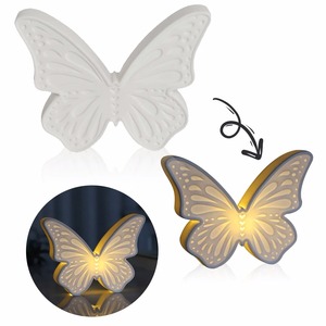 Veilleuse Papillon en Céramique, Ornement Artistique Moderne, Lumière Créative pour Table de Chevet, Chambre et Salon - Product Image 2