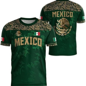 Camiseta de Manga Corta para Hombre, Estilo Mexicano Vintage, Diseño 3D Digital, 220g, Corte Holgado, Nueva de Fábrica 2026, Precio Bajo al por Mayor, Superventas - Product Image 4
