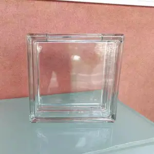 Clear Hollow Glass Block 190*190 Decorative Glass Block with Round or Rectangular Hole