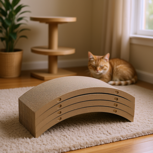 Planche à gratter pour chat, lot de 4, carton brun, pour arbres à chat, utilisation en intérieur - Product Image 2