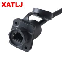 Câble Ethernet industriel XATLJ RJ45 IP67 Contacts en bronze phosphoreux étanches 120V prise mâle en nylon prise femelle alimentation