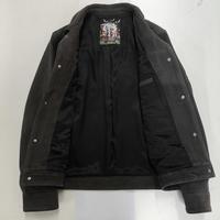 Veste en cuir de daim de mouton véritable de haute qualité pour hommes, couleur grise, fourniture directe d'usine, tendance, vêtement décontracté, mode automne