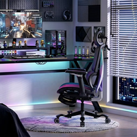 Chaise de bureau pivotante ergonomique professionnelle en maille avec support en X réglable et adaptatif, repose-pieds inclus, Guangdong