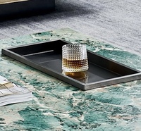 Table basse italienne carrée de luxe en marbre, design moderne et minimaliste, extensible, en métal, pour meubles de salon