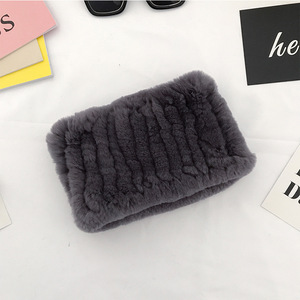 Fabriqué à la mode tricoté femmes <span class=keywords><strong>fourrure</strong></span> polaire doublure écharpe cache-cou <span class=keywords><strong>Snood</strong></span> cache-cou - Product Image 2