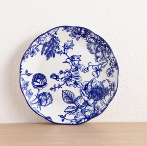 Vintage Blue Floral Print White Ceramic Dinner <b>Set</b>, 28PCS 36PCS Optional, Custom Logo & Packaging Bulk Supply for Russian Market - Product Image 6