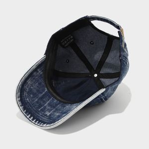 Gorra de Béisbol de Moda con Efecto Desgastado y Suave, Gorra de Béisbol de Mezclilla con Aspecto Desgastado - Product Image 5