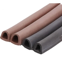 Bande d'étanchéité en mousse EPDM profil D pour portes et fenêtres avec adhésif, résistante aux intempéries, isolation phonique, joint d'étanchéité pour interstices