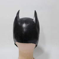 Noir Batman adulte Latex tête couverture Latex masque PROM fête carnaval super-héros jeu de rôle Halloween image couleur 1ps/opp sac 50g