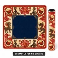 Tapis de souris en néoprène souple de 31,5 pouces avec bords cousus, tapis de jeu de Mahjong, idéal pour un cadeau, livraison DDP