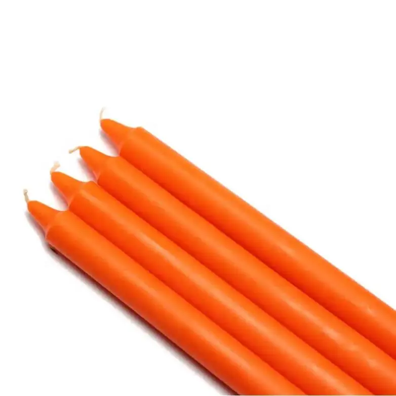 Colorful Stick Candle 10'' orange white black straight taper candles in living dining room