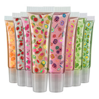 Op maat gemaakte logo kruiden-honing fruit lipgloss hydraterend veganistisch natuurlijk langdurig lichtmakend lijntjes verminderend groothandel privé 10ml
