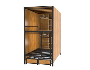 Nouveau lit-capsule insonorisé pour auberge, capsule de sommeil, lit d'hôtel, lit d'école, mobilier d'hôtel, lit superposé en fer, lit en métal moderne, 10 ensembles - Product Image 5