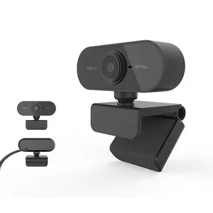 Kamera Web USB 1080P, Kamera Web Konferensi HD Fokus Otomatis Sudut Lebar Mikrofon Tanam untuk Pc Rapat Video Rumah
