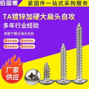 Tapping Screws M2.6 M3 M4 M5 Large Flat Head Self Tapping Metal Fasteners Right Hand Metric Grade A Construction Industry Use - Product Image 5