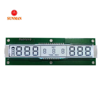 9-Digit Dual-Height TN Segment LCM Lampu Latar Putih 3-Wire Serial 3.0-4.5V untuk Kontrol Timer SMS09113