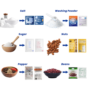 Macchina automatica per imballaggio con sigillatura 4 lati per <span class=keywords><strong>zucchero</strong></span> <span class=keywords><strong>vanigliato</strong></span>, sale e detersivo in bustine da 10g - Product Image 2