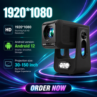 Nouveau projecteur intelligent 2026 ultra-clair 450 lumens avec optique intégrée LED Android 12 et double bande pour jeux
