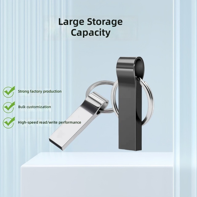 Custom Designed Tiny USB Disk with Metal Key Ring Waterproof Shock Resistant Portable Car USB Flash Drive