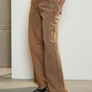 Nouveautés : Jeans sur mesure pour femmes, vente en gros, streetwear, denim coloré délavé, coupe ample et épaisse pour femmes - Product Image 2