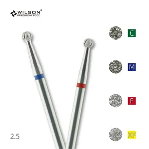 2.5mm De Refroidissement-À Billes Forme Excellente Dissipation thermique vernis à ongles outil OEM ODM sécurité nail foret diamant nail bits