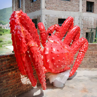 Grande statue élégante d'extérieur en résine, sculpture de crabe de homard en fibre de verre