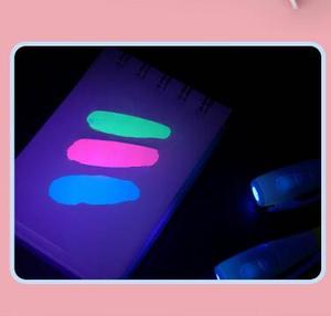 Flash tem vô hình UV Mực màu tím tiện ích viết tin nhắn bí mật vô hình Mực bút ma thuật bút mực vô hình - Product Image 6