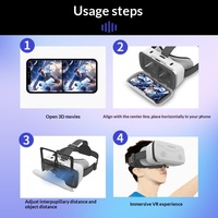 Headset Realitas Virtual yang Dipasang di Kepala Qianhuan Magic Mirror Perangkat All-in-One Layar 4.7-7.2" Kacamata 3D Polarisasi untuk Bermain Game
