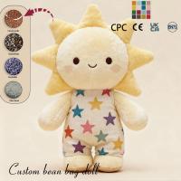 Peluche douce personnalisée en forme de chameau jaune avec gilet étoilé, compagnon de sommeil pour enfants