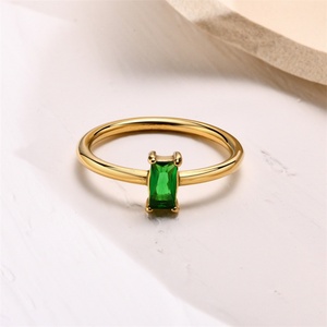 Hot Selling 18K Gold PVD Plated <b>Crystal</b> Zircon <b>Rings</b> Engagement Diamond <b>Ring</b> Stainless Steel <b>Ring</b> Fashion Jewelry Women - Product Image 4
