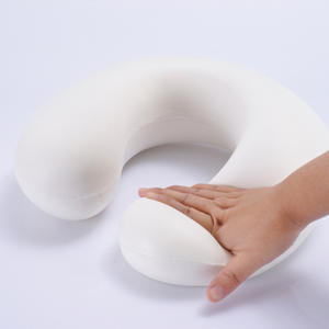 Oreiller de voyage en mousse à mémoire de forme en forme de U, couleur unie, 30x30 cm, pour adultes, sieste en voiture, usage étudiant - Product Image 1