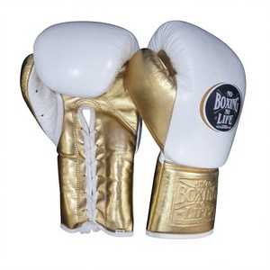 Guantes Personalizados de Piel Genuina con Cordones, Sin Boxeo No Hay Vida, para Entrenamiento y Sparring de Muay Thai y Kickboxing - Product Image 5