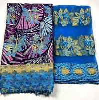 Kain Batik Renda Tali Guipure Afrika Bordir Terbaru 5 Yard/Potong untuk Kerajinan Tas, Gorden, dan Sarung